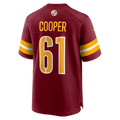 Kooe W.Commanders #61 Tyler Cooper Burgundy Team Game Jersey