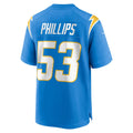 Kooe LA.Chargers #53 Del'Shawn Phillips Powder Blue Team Game Jersey