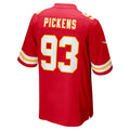 Kooe KC.Chiefs #93 Zacch Pickens Red Team Game Jersey