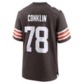 Kooe C.Browns #78 Jack Conklin Brown Team Game Jersey