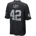 Kooe LV.Raiders #42 Ronnie Lott Black Game Retired Player Jersey
