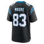 Kooe C.Panthers #83 David Moore Black Game Jersey
