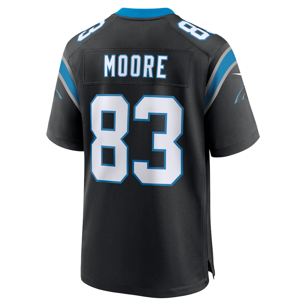 Kooe C.Panthers #83 David Moore Black Game Jersey