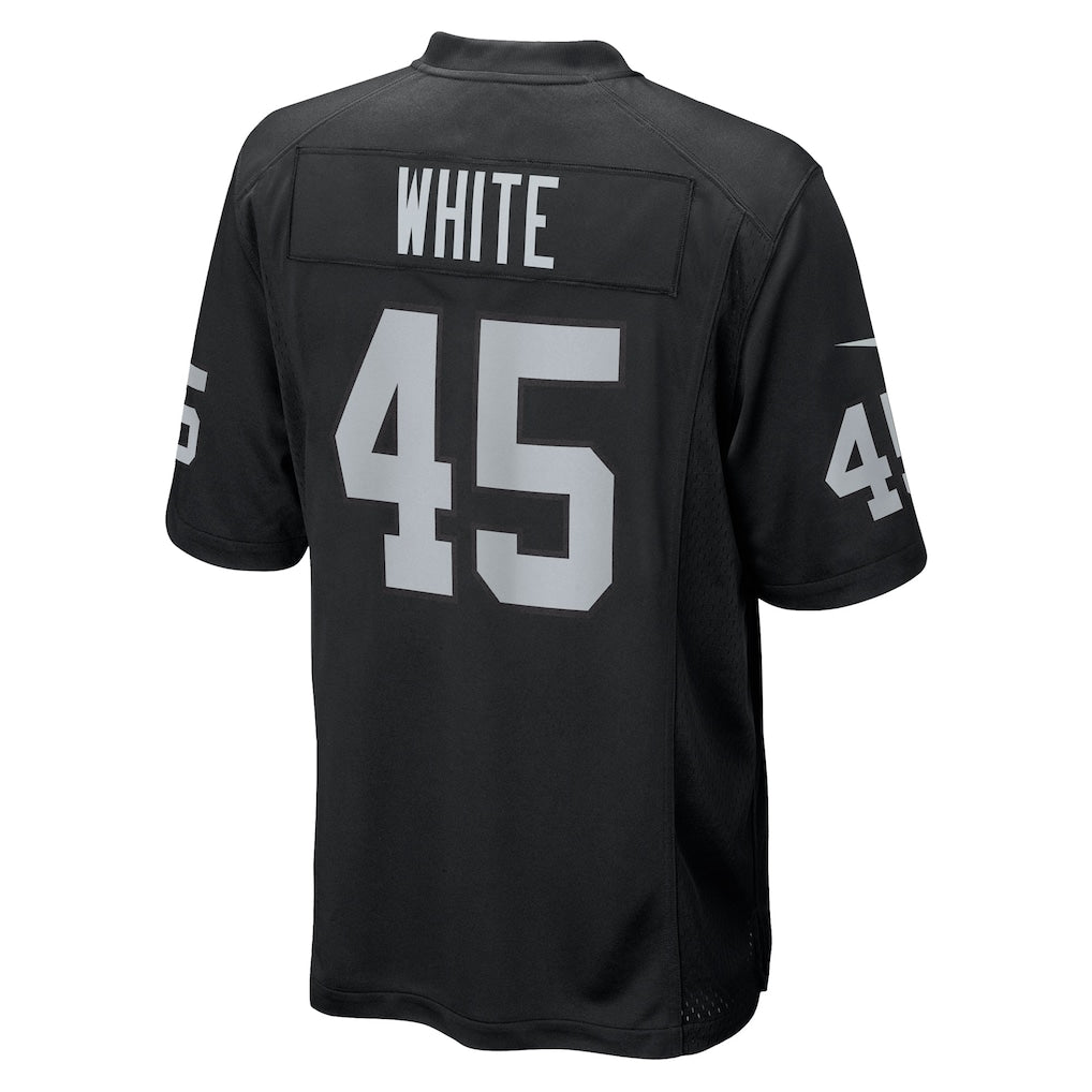 Kooe LV.Raiders #45 Devin White Black Team Game Jersey