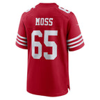Kooe SF.49ers #65 Drew Moss Scarlet Team Game Jersey