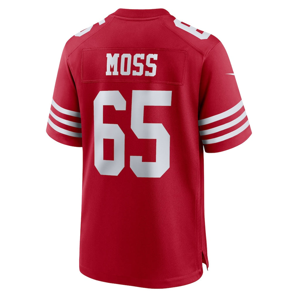 Kooe SF.49ers #65 Drew Moss Scarlet Team Game Jersey
