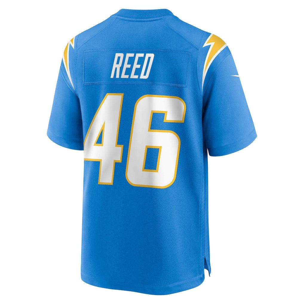 Kooe LA.Chargers #46 Nikko Reed Powder Blue Team Game Jersey