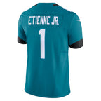 Kooe J.Jaguars #1 Travis Etienne Jr Teal Vapor F.U.S.E. Limited Jersey