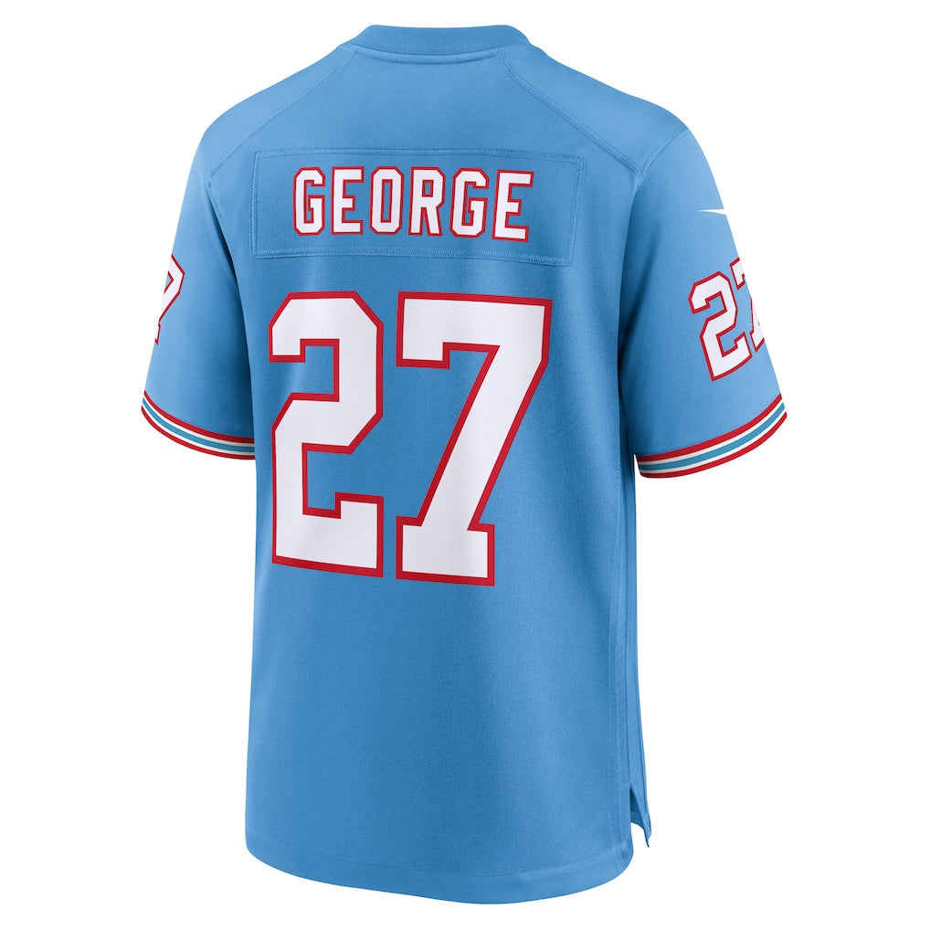 Kooe T.Titans #27 Eddie George Light Blue Retired Player Alternate Game Jersey