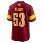 Kooe W.Commanders #53 Lucas Niang Burgundy Team Game Jersey