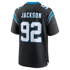Kooe C.Panthers #92 Cam Jackson Black Team Game Jersey