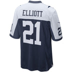 Kooe D.Cowboys #21 Ezekiel Elliott Navy Game Team Jersey