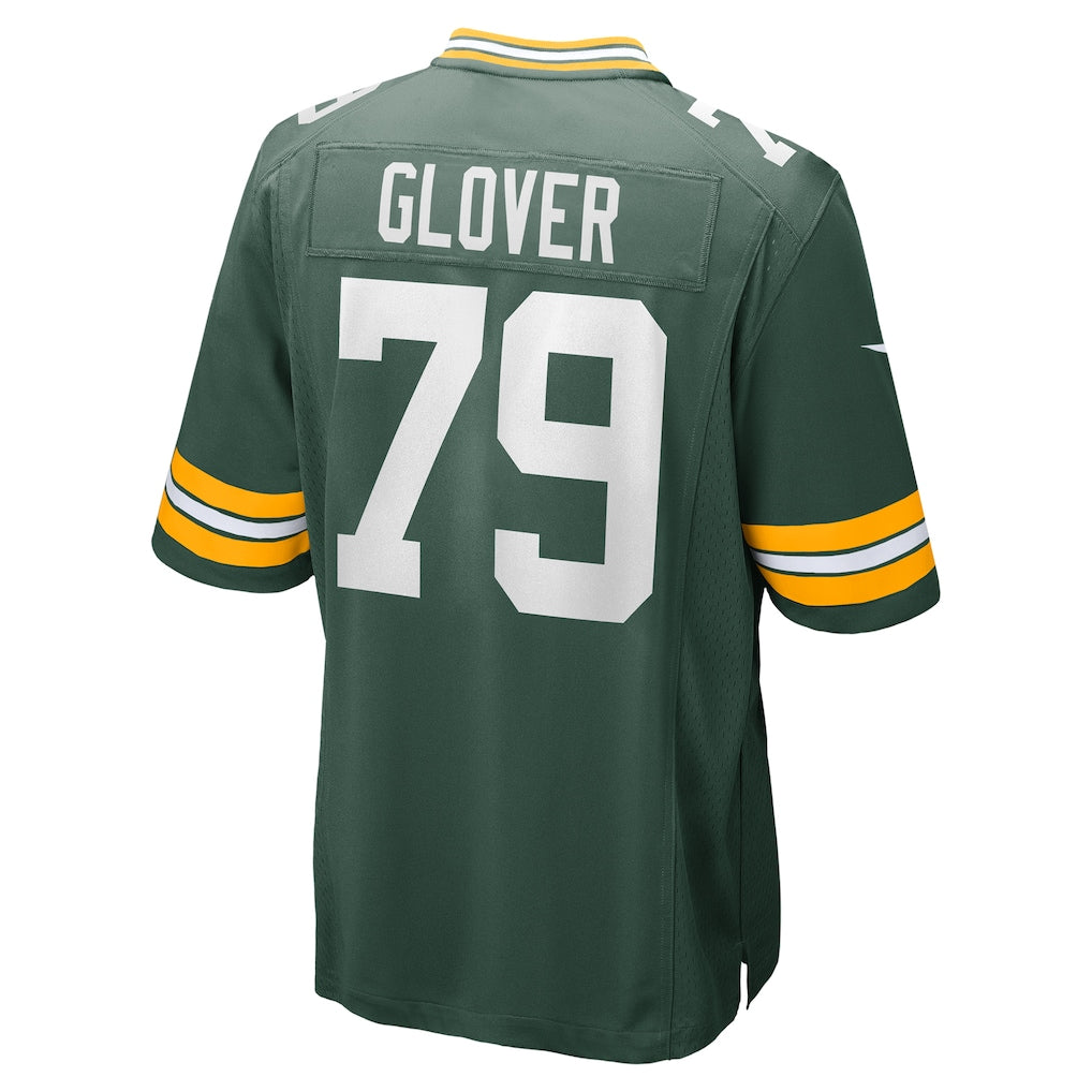 Kooe GB.Packers #79 Travis Glover Green Game Jersey