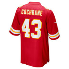 Kooe KC.Chiefs #43 Jack Cochrane Red Game Player Jersey