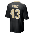 Kooe NO.Saints #43 Michael Davis Black Team Game Jersey