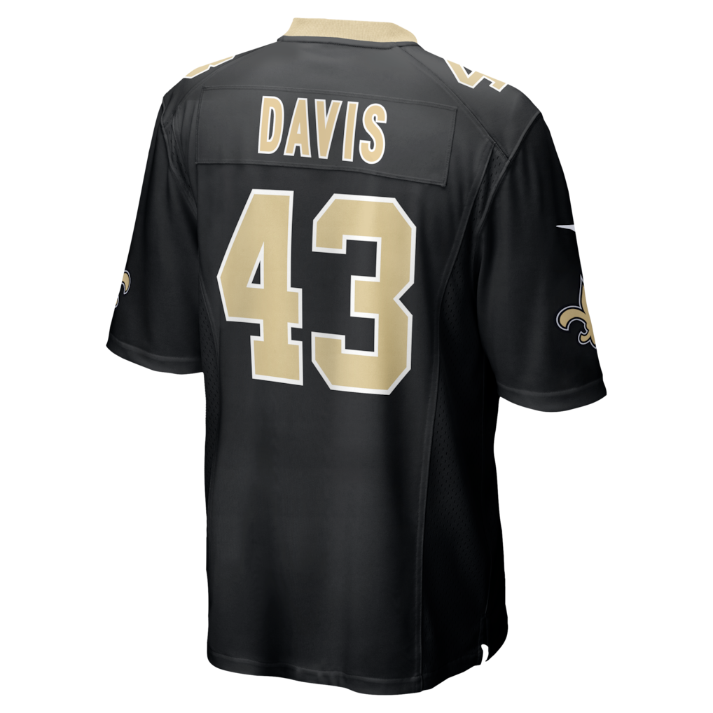 Kooe NO.Saints #43 Michael Davis Black Team Game Jersey