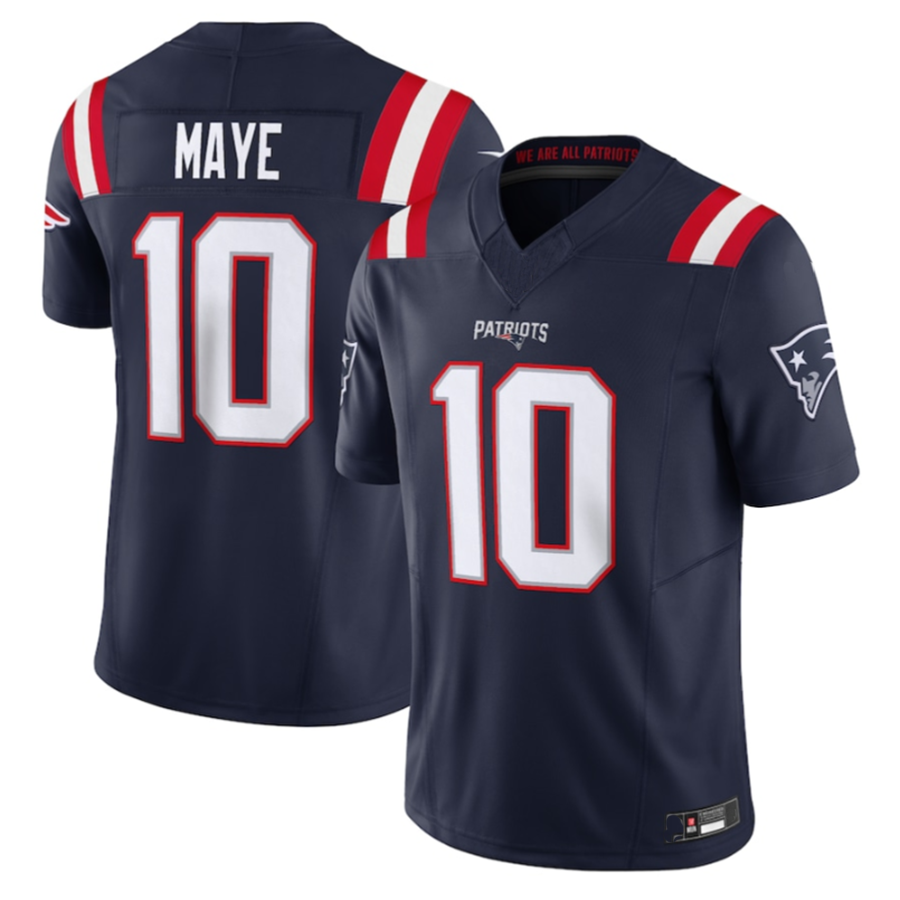 Kooe NE.Patriots #10 Drake Maye Navy Vapor F.U.S.E. Limited Stitched Jerseys