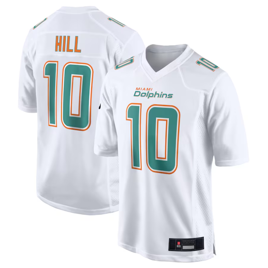 Kooe #10 Tyreek Hill Player M.Dolphins White Fashion Game Stitched Jerseys