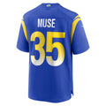Kooe LA.Rams #35 Nick Muse Royal Team Game Jersey
