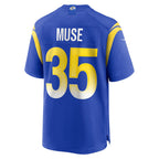 Kooe LA.Rams #35 Nick Muse Royal Team Game Jersey