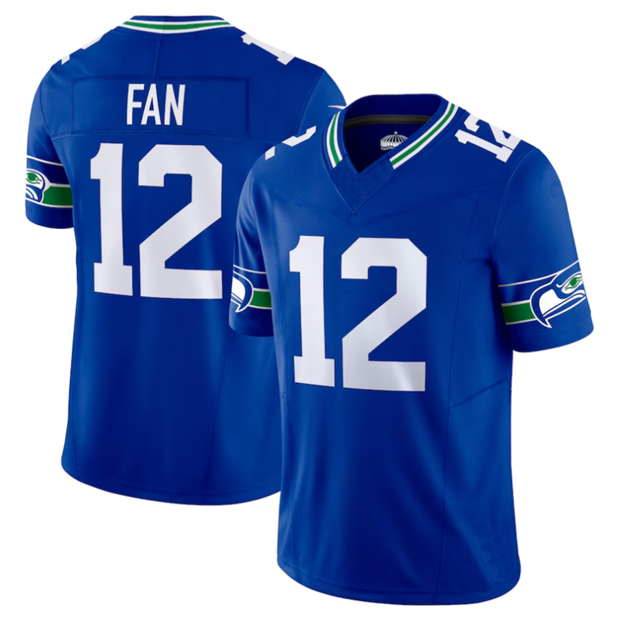 Kooe #12 12th Fan Player S.Seahawks Royal Vapor F.U.S.E. Limited Stitched Jerseys