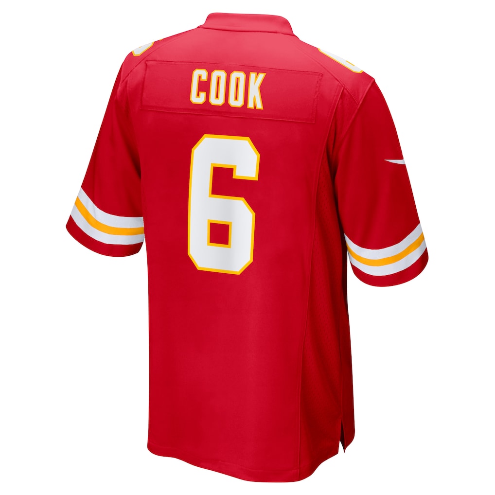 Kooe KC.Chiefs #6 Bryan Cook Red Game Player Jersey