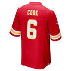 Kooe KC.Chiefs #6 Bryan Cook Red Game Player Jersey