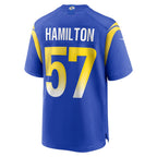 Kooe LA.Rams #57 Ty Hamilton Royal Team Game Jersey