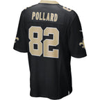 Kooe NO.Saints #82 Bob Pollard Black Game Retired Player Jersey
