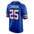 Kooe B.Bills #25 Ty Johnson Royal Team Game Jersey