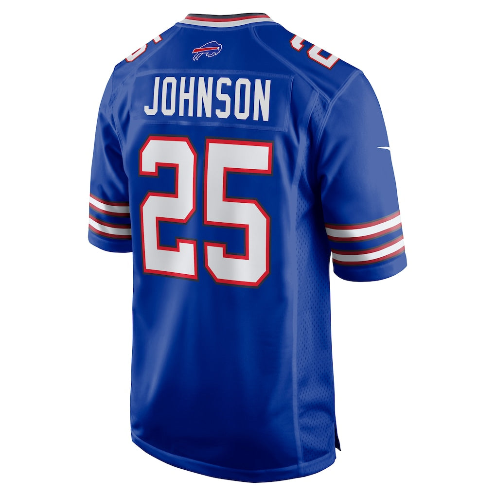 Kooe B.Bills #25 Ty Johnson Royal Team Game Jersey