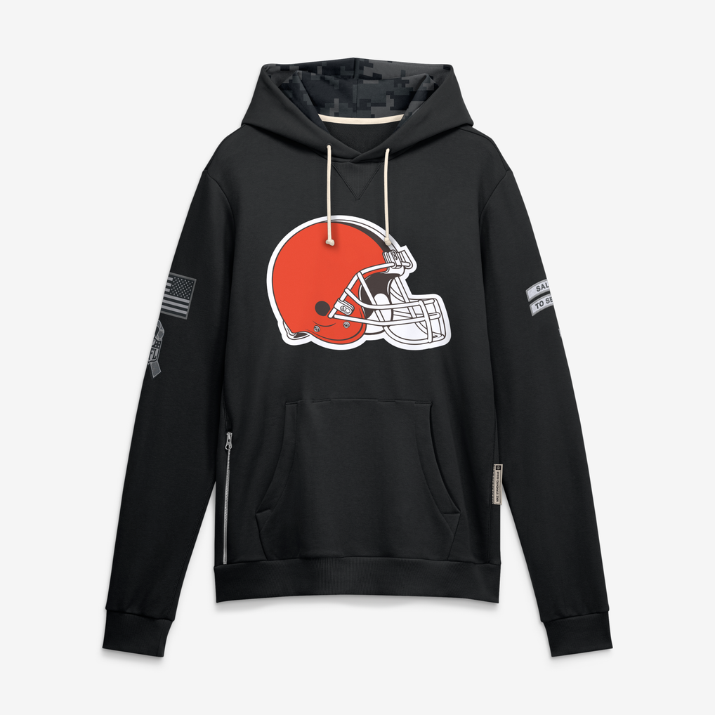 Kooe C.Browns Black 2026 Salute to Service Sideline Dri-FIT Pullover Hoodie Jerseys
