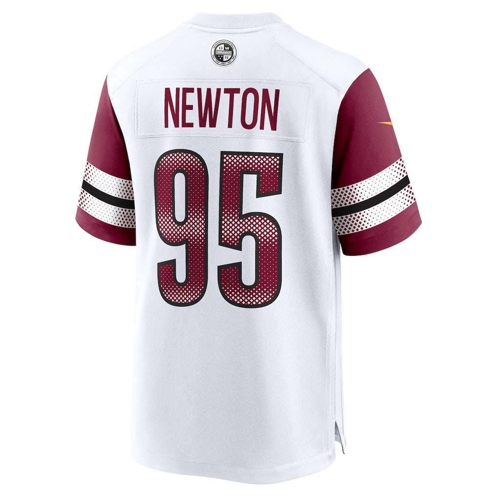 Kooe W.Commanders #95 Jer'Zhan Newton White Game Jersey