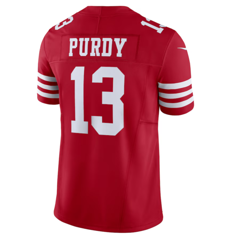 Kooe SF.49ers #13 Brock Purdy Player Scarlet Vapor F.U.S.E. Limited Stitched Jersey