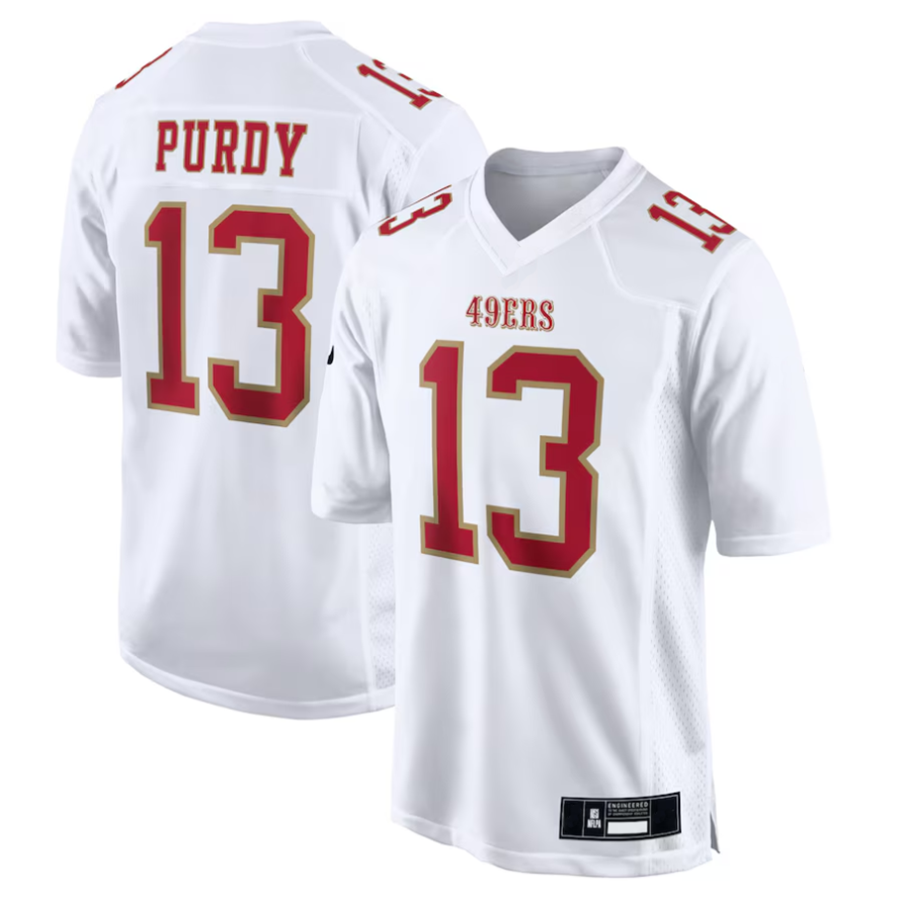 Kooe SF.49ers #13 Brock Purdy Player Tundra White Fashion Game Stitched Jerseys
