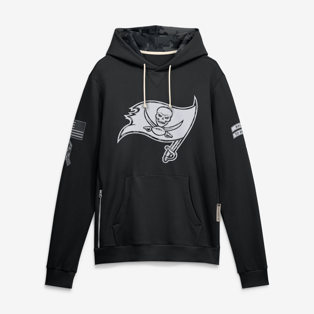 Kooe TB.Buccaneers Black 2026 Salute to Service Sideline Dri-FIT Pullover Hoodie Jerseys