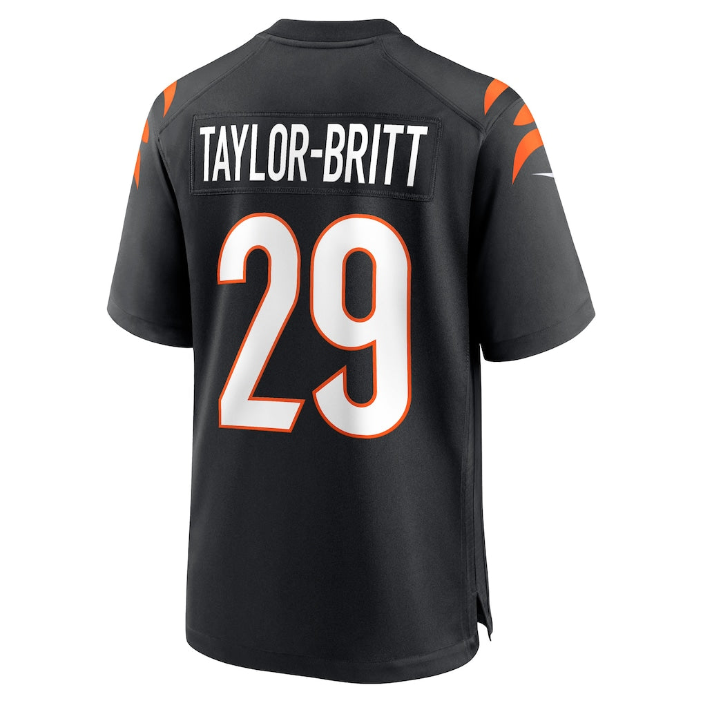 Kooe C.Bengals #29 Cam Taylor-Britt Black Game Player Jersey