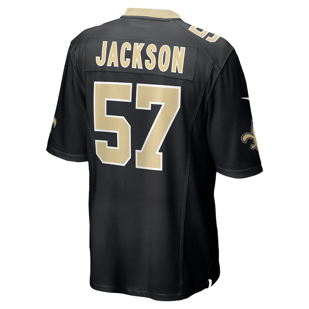 Kooe NO.Saints #57 Rickey Jackson Black Retired Player Jersey