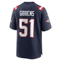 Kooe NE.Patriots #51 Jack Gibbens Navy Team Game Jersey