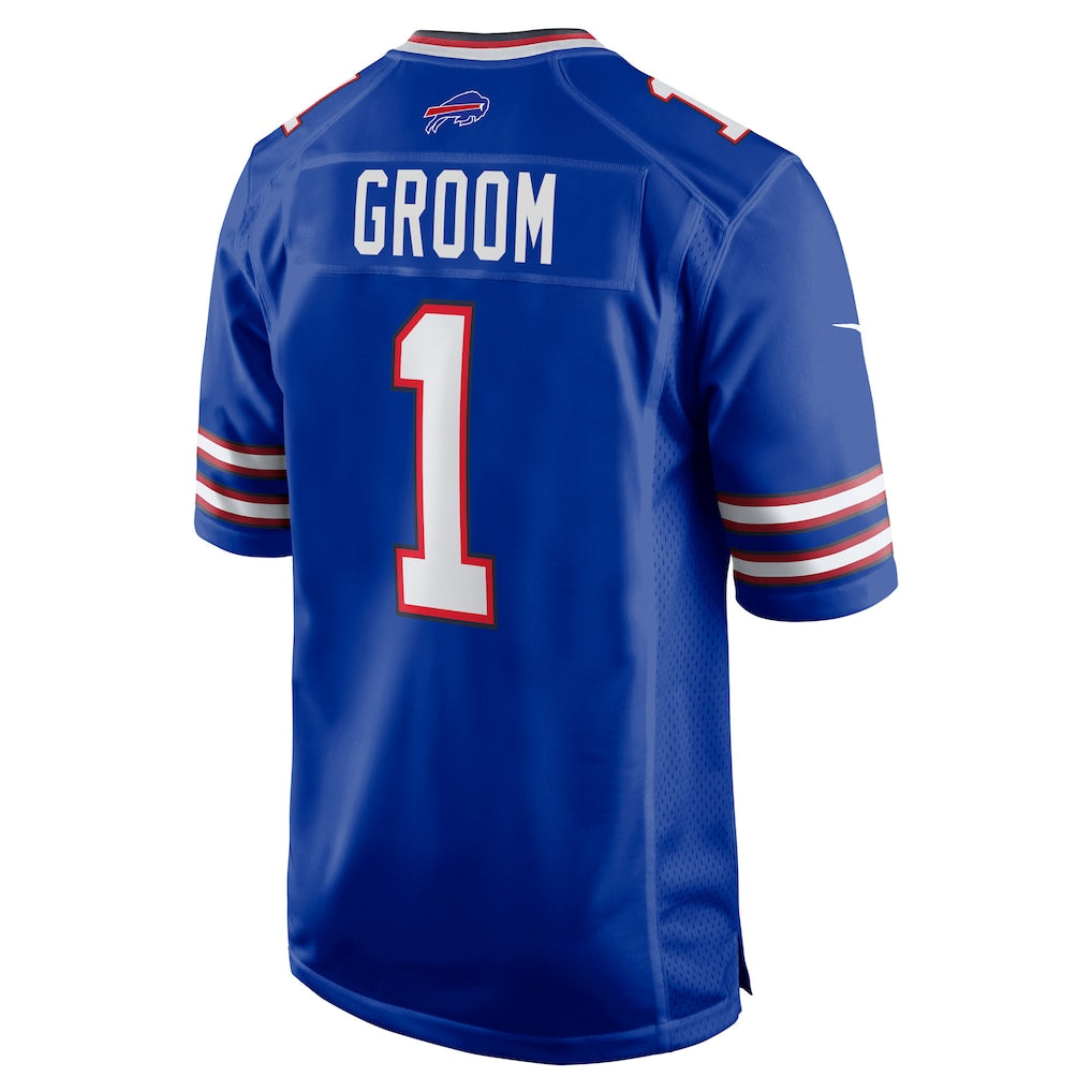 Kooe B.Bills #1 Groom Royal Game Jersey