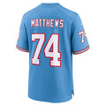 Kooe T.Titans #74 Bruce Matthews Light Blue Retired Player Alternate Game Jersey