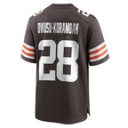 Kooe C.Browns #28 Jeremiah Owusu-Koramoah Brown Game Player Jersey