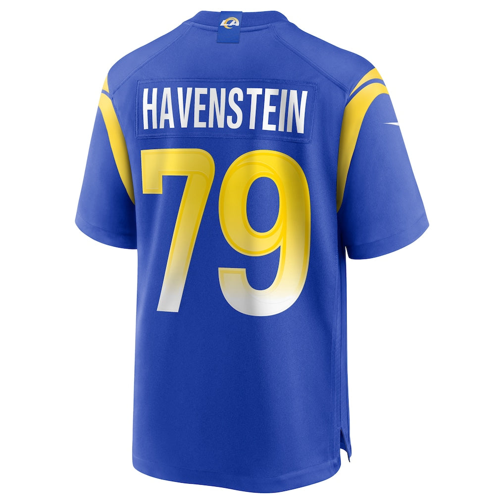 Kooe LA.Rams #79 Rob Havenstein Royal Game Jersey