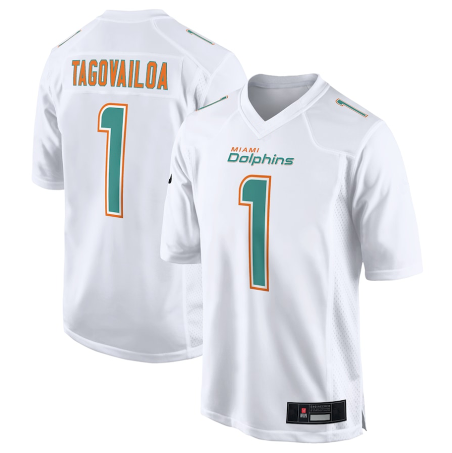 Kooe #1 Tua Tagovailoa Player M.Dolphins White Fashion Game Stitched Jerseys