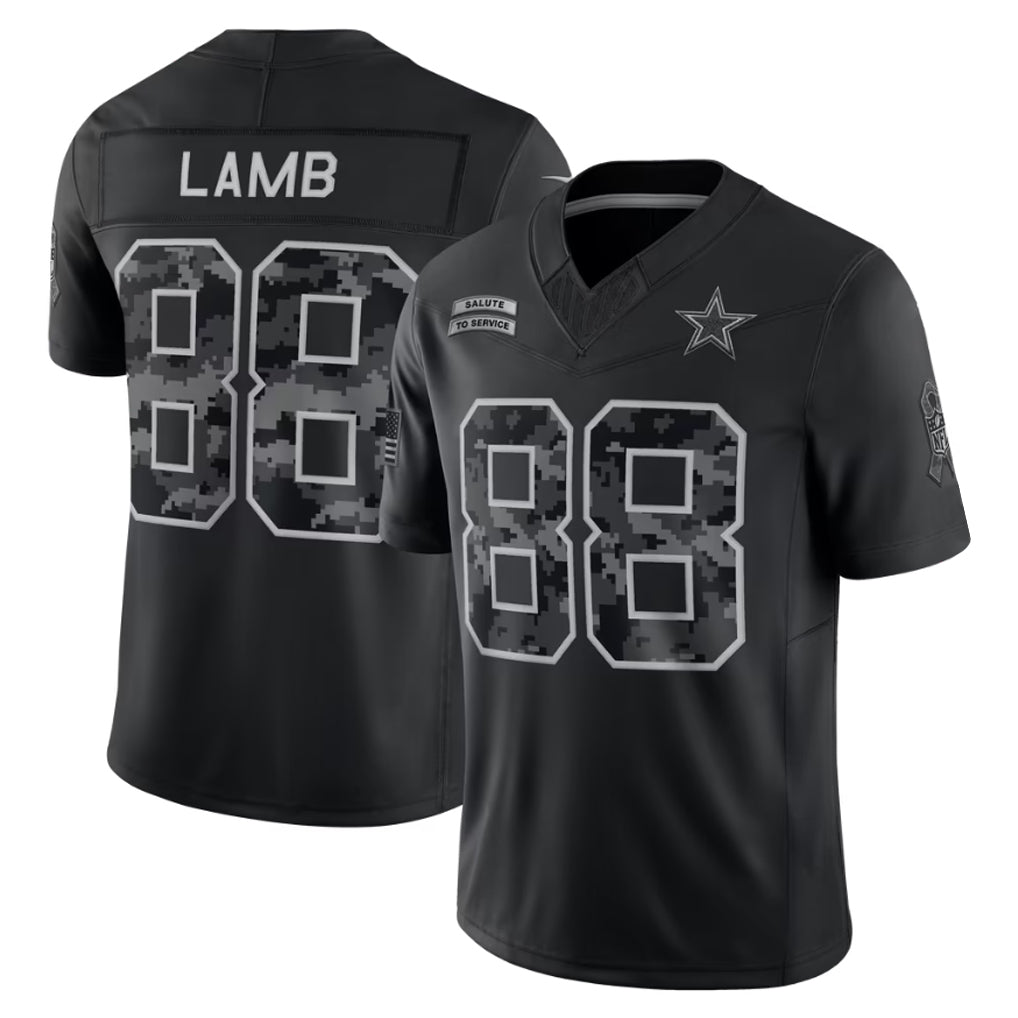 Kooe D.Cowboys #88 CeeDee Lamb Player Black Limited 2026 Salute to Service Home Game Stitched Jerseys