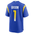 Kooe LA.Rams #1 Groom Royal Game Jersey