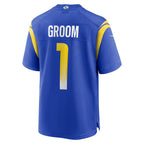 Kooe LA.Rams #1 Groom Royal Game Jersey