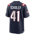 Kooe NE.Patriots #41 Brenden Schooler Navy Game Player Jersey