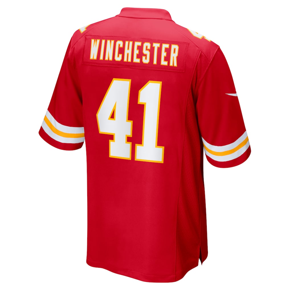Kooe KC.Chiefs #41 James Winchester Red Game Jersey