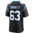 Kooe C.Panthers #63 Austin Corbett Black Team Game Jersey